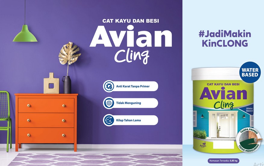 AVIAN CLING WATER BASED WHITE  800ML (AA)