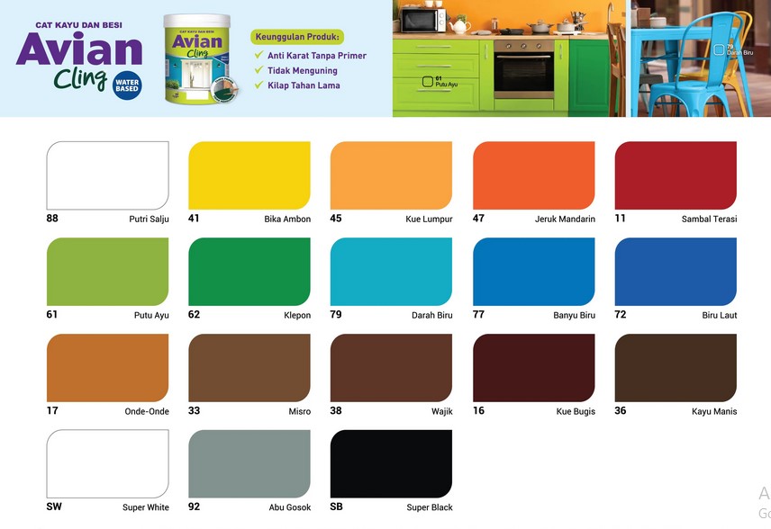 AVIAN CLING WATER BASED WHITE  800ML (AA)