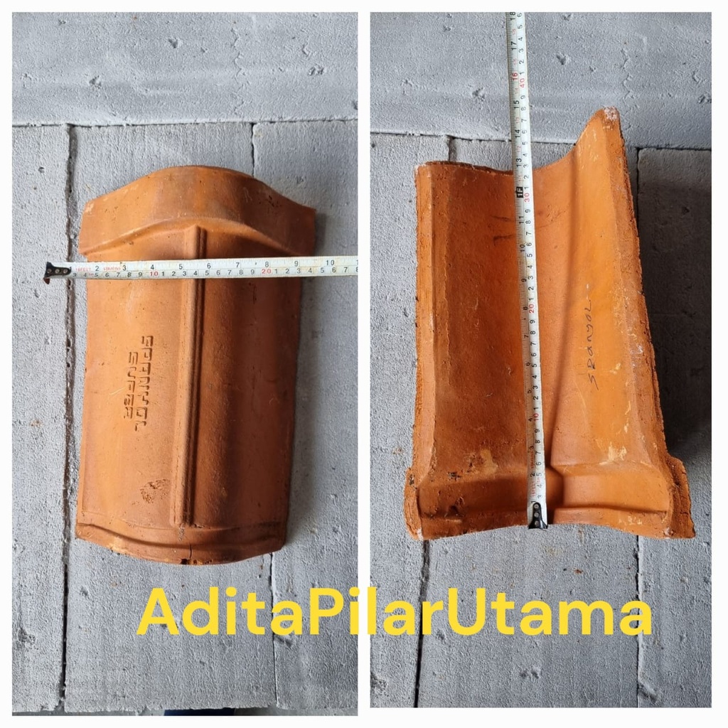 KERPUS GENTENG TANAH LIAT BULAT (SPANYO SUPER) (1M=3,5BJ)