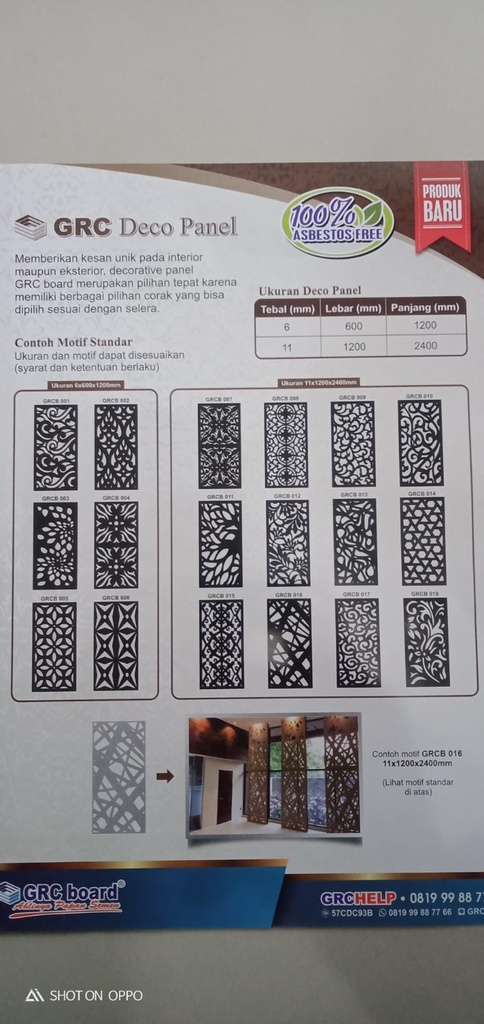 LOSTER KRAWANGAN GRC DESIGN SENDIRI -3 CM