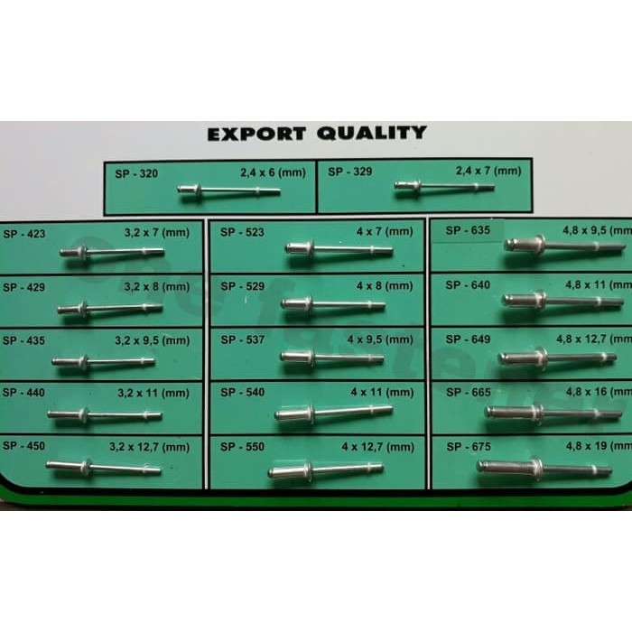 PAKU RIVET 640 (4.8MMX 11MM) SIP