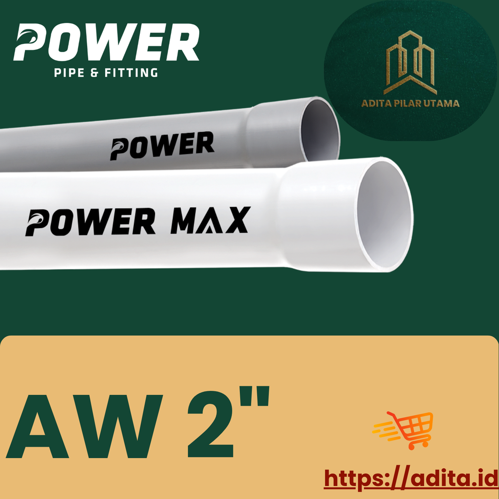 PIPA PVC AW 2" POWER MAX PUTIH