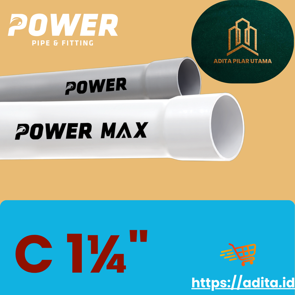 PIPA PVC C 1 1/4 DIM POWER MAX ABU