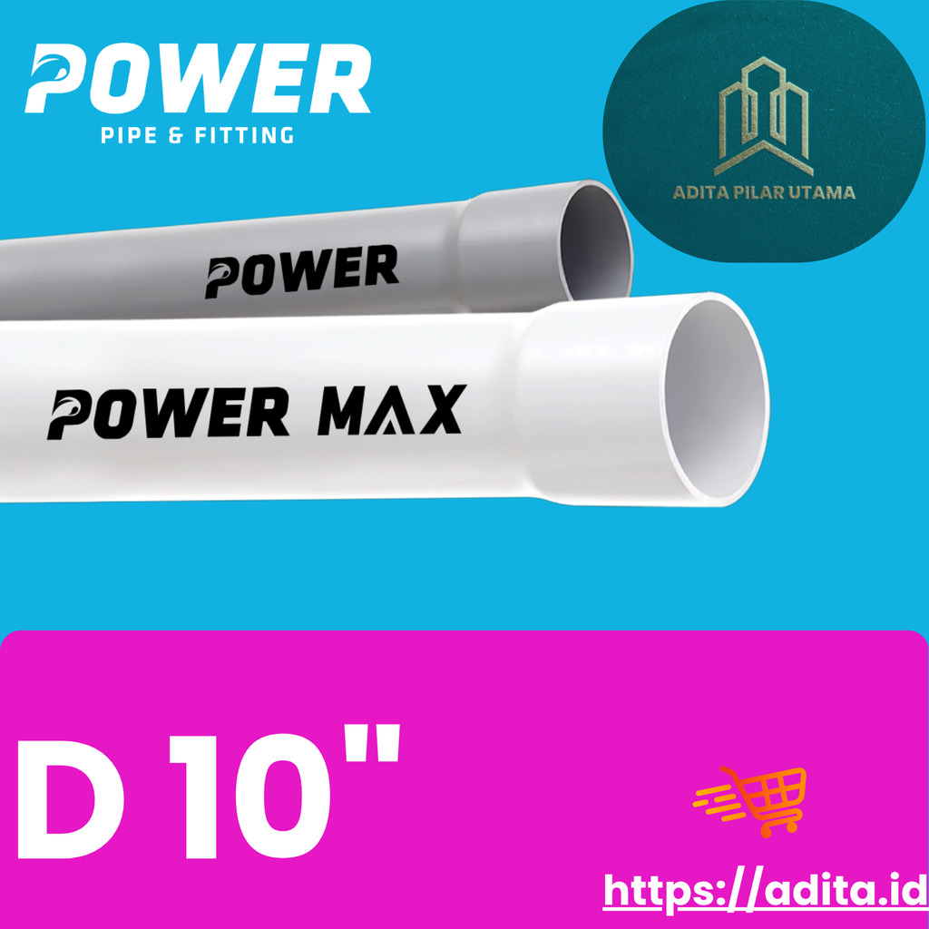 PIPA PVC D 10 DIM POWER MAX PUTIH