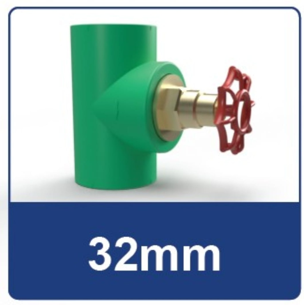 PPR STRAIGHT WAY VALVE DN32 RUCIKA