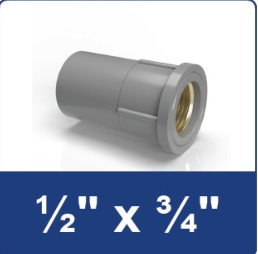 SDD SOCK DRAT DALAM 3/4 x 1/2(DRAT) KUNINGAN RUCIK