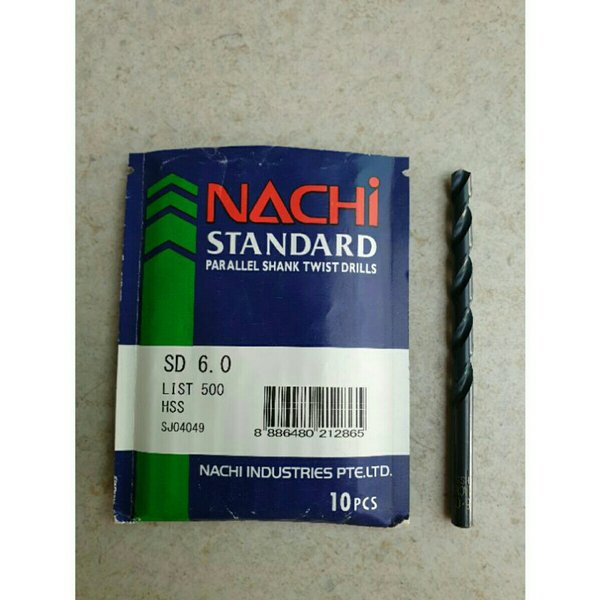 MATA BOR BESI 6 MM HITAM NACHI (AA)