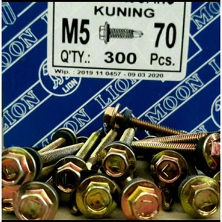 PAKU ROOFING 12X70 SEKRUP ROOFING KUNING (1DOS=300BJ) (AA)