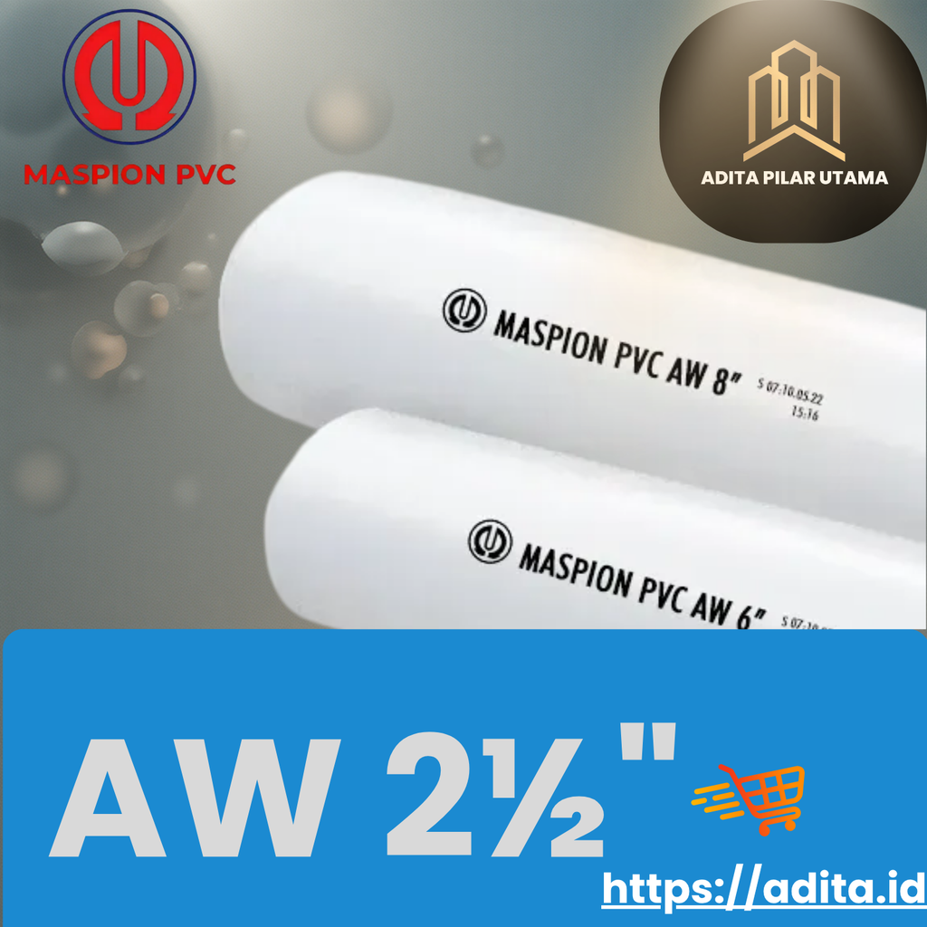 PIPA PVC AW 2½" MASPION PUTIH (AA)