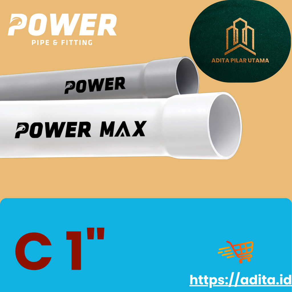 PIPA PVC C 1 DIM POWER MAX PUTIH (AA)