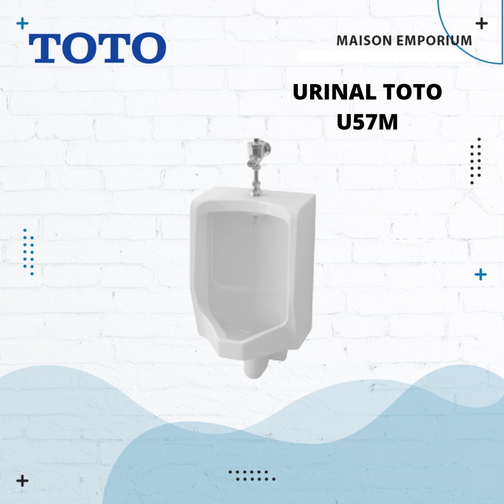 URINAL URINOIR TOTO U57M FULLSET PUTIH URINAL URINOIR TOTO U57M FULLSET PUTIH