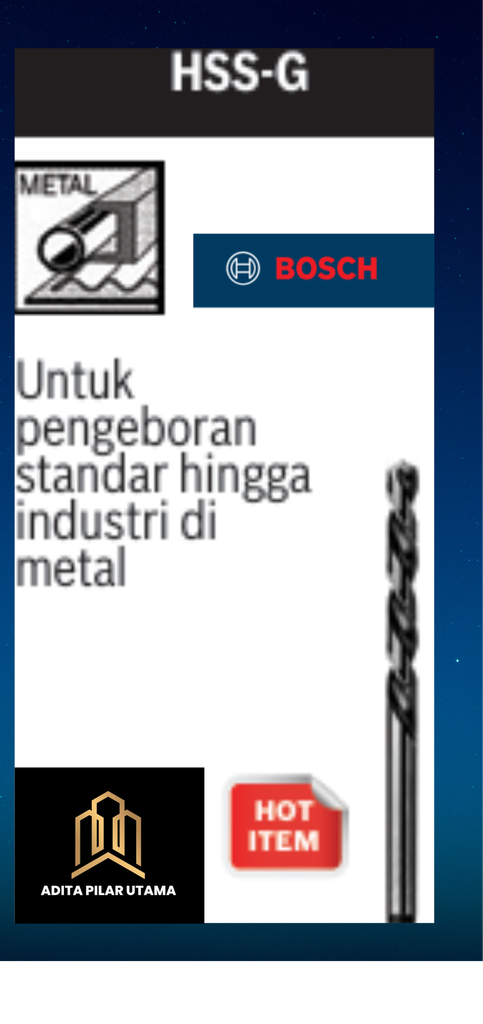 MATA BOR BESI BOSCH HSS-G  5mm (AA)