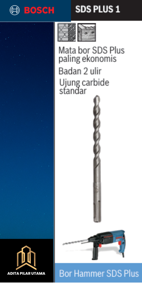 MATA BOR BETON BOSCH 14mmx210mm SDS plus 1 (AA)