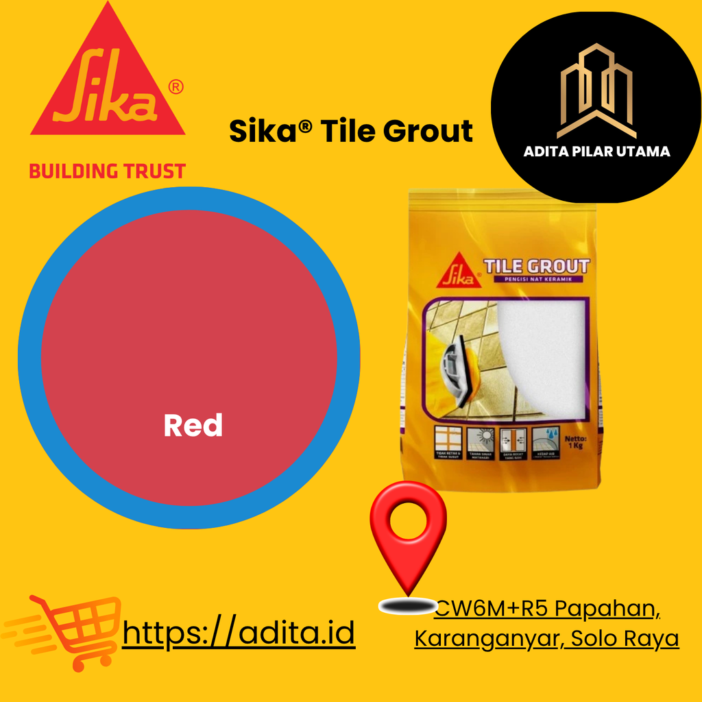 Sika® Tile Grout Pengisi Nat - Semen Warna  RED -111 (AA)