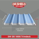 DR.SHIELD SINGLE WALL OD 1000 TRIMDECK WARNA (PUTIH/BIRU) 1.2MM EF 100CM (AA)