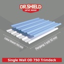 DR.SHIELD SINGLE WALL OD 750 TRIMDECK WARNA (PUTIH/BIRU) 1.2MM EF 75CM (AA)