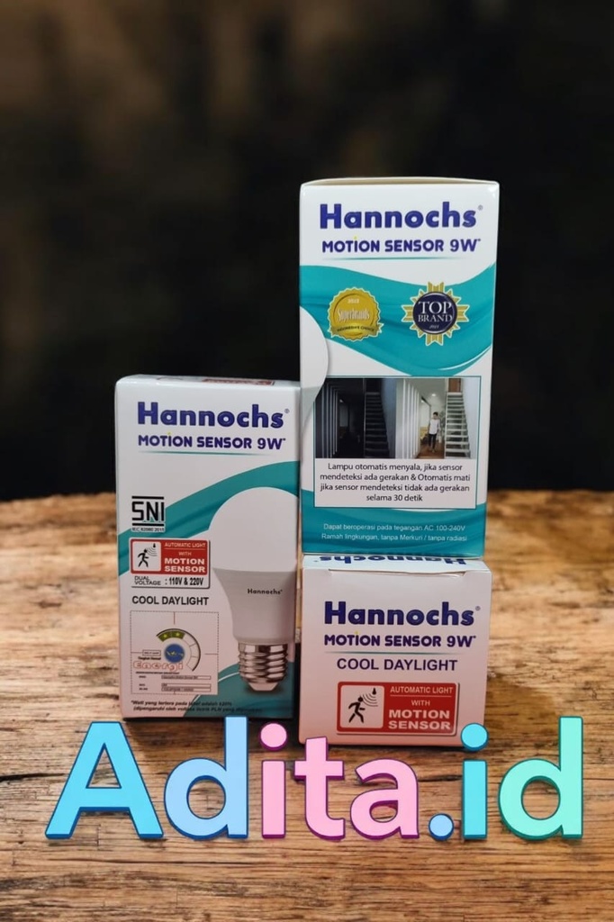 LED HANNOCHS MOTION SENSOR GERAK 9 W E27 (AA)