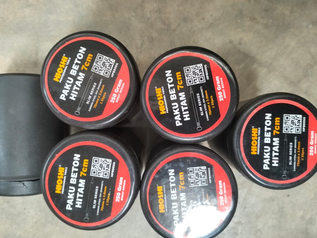 PAKU BAJA HITAM 7CMx3mm 1 DOS = 55 BJ HIOSHI 250 GRM (AA)