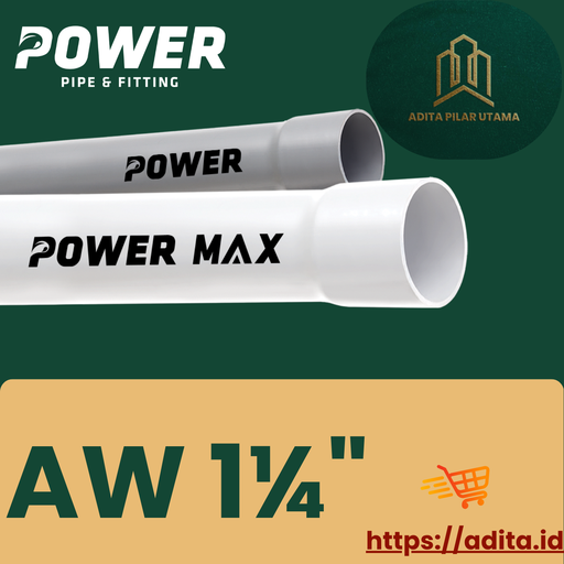 [AW11/4D1605041] PIPA PVC AW 1¼“ POWER MAX PUTIH
