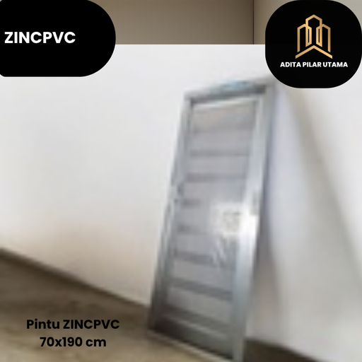 [2407092] PINTU G ZINCPVC 70X190 FULL PANEL PUTIH (KIRI)